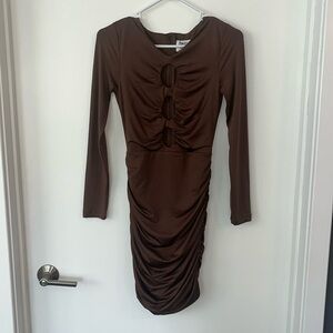 Princess Polly Brown Longsleeve Dress